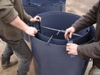 Разборная форма 1 метр для железобетонных колодезных колец